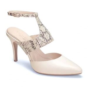 Aerosoles Heelrest Bright Idea Pointed Toe Heels Snakeskin Pumps